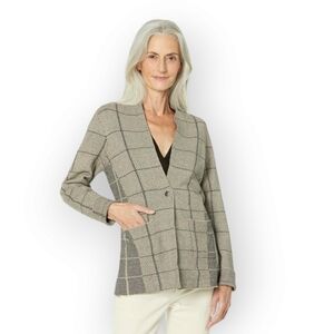 NIC+ZOE‎ Women's Placed Plaid Blazer Size Medium